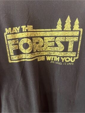 May The Forest Be With You Graphic Tee - Black and Yellow